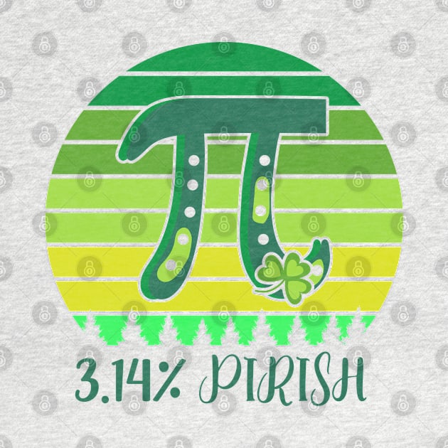 3.14% Pirish Saint Patricks Day Green Math Geek Pi Day by YuriArt